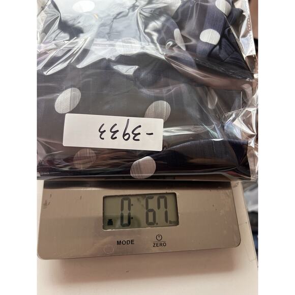 Chico's Women's Blue White Polka Dot Ruffle Sleeve Blouse Bell Sleeve Lace Sz L - Picture 12 of 12